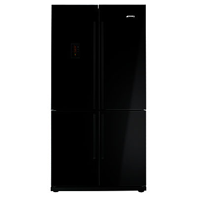 Smeg FQ60NPE 4-Door American Style Fridge Freezer, A+ Energy Rating, 90cm Wide, Black